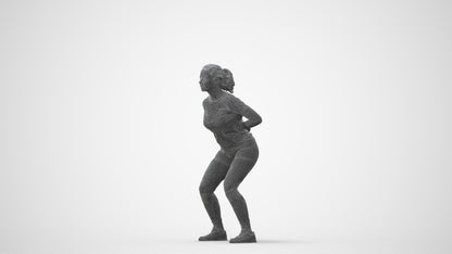 3D people model woman sport, scanned human for 3ds Max rendering, square thumbnail
