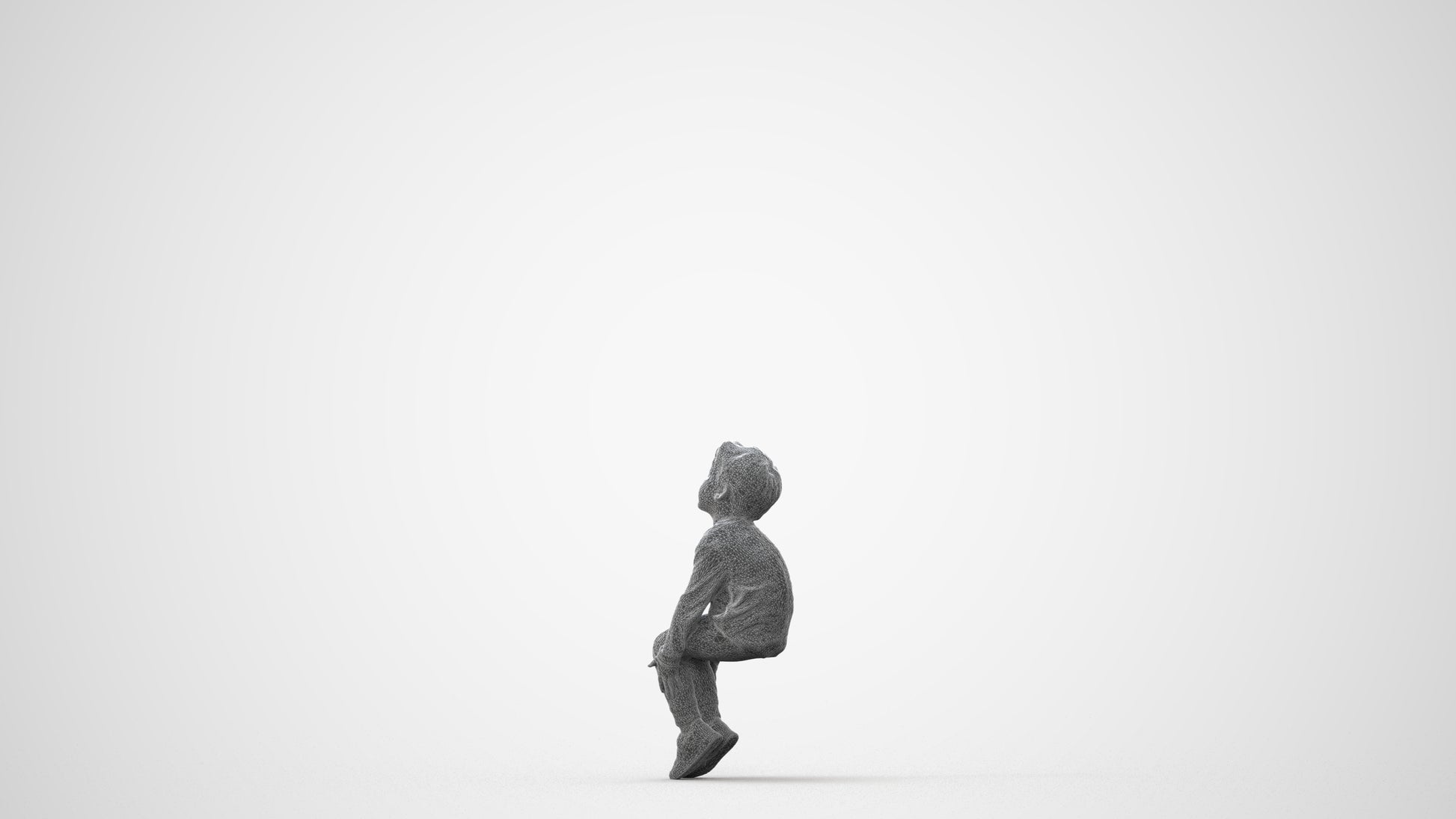 3D human model boy casual kids, photogrammetry scanned person for archviz, square thumbnail