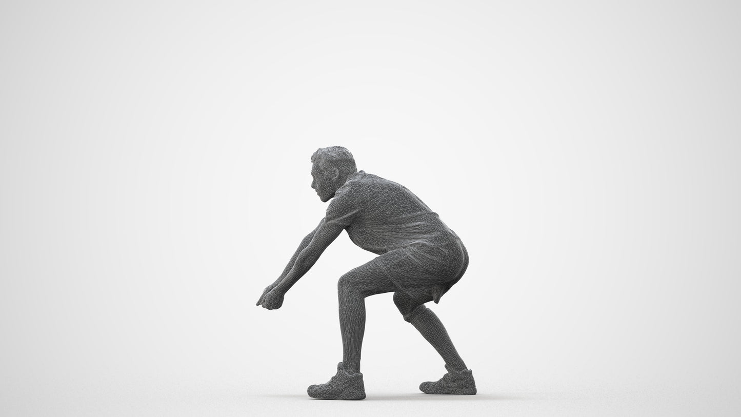 scanned 3D man sport, photogrammetry people for Enscape and V-Ray, square thumbnail