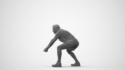scanned 3D man sport, photogrammetry people for Enscape and V-Ray, square thumbnail