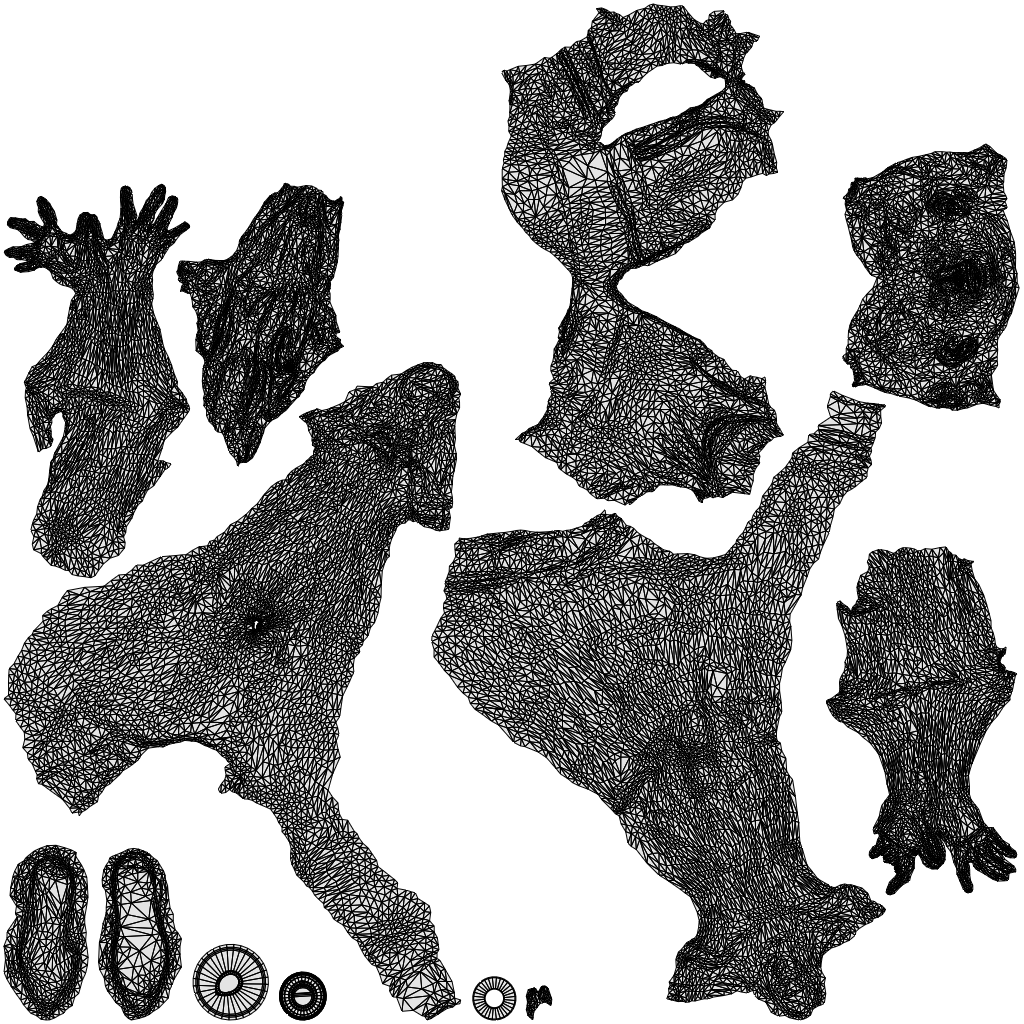 scanned 3D woman sport, photogrammetry people for Enscape and V-Ray, wireframe top-down view