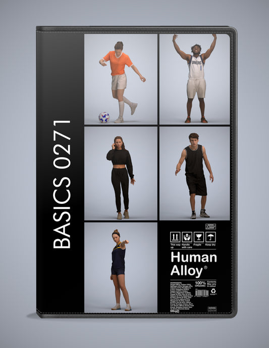 5 3D scanned people sport, photorealistic archviz pack for Enscape and SketchUp