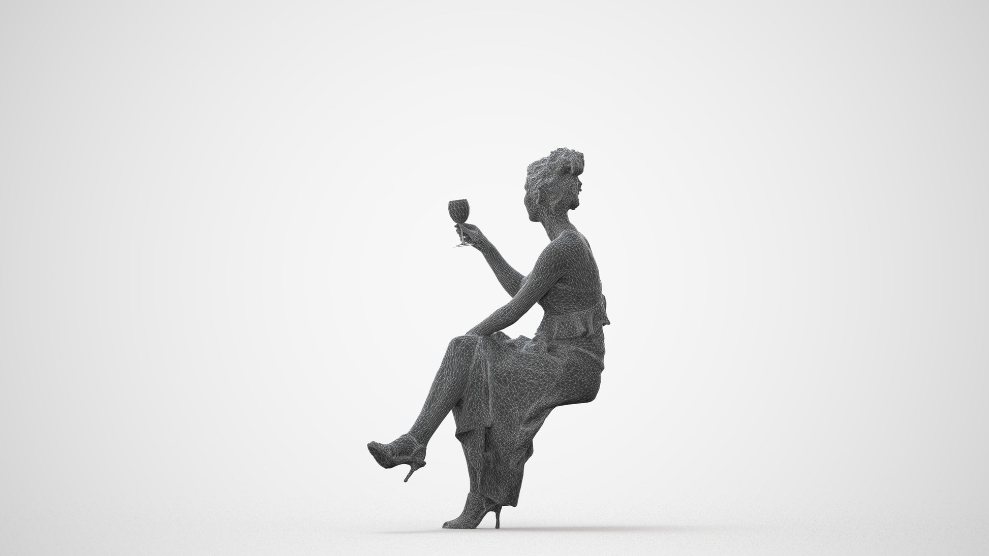 realistic 3D woman formal formalaffairs, scanned archviz people for Blender and 3ds Max, square thumbnail