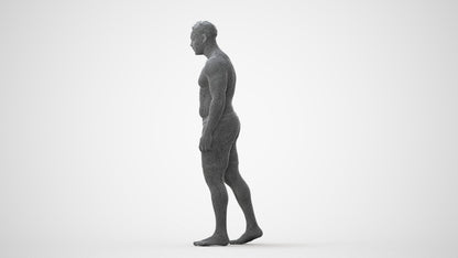 3D scanned man pool, photorealistic archviz people for Enscape and SketchUp, square thumbnail