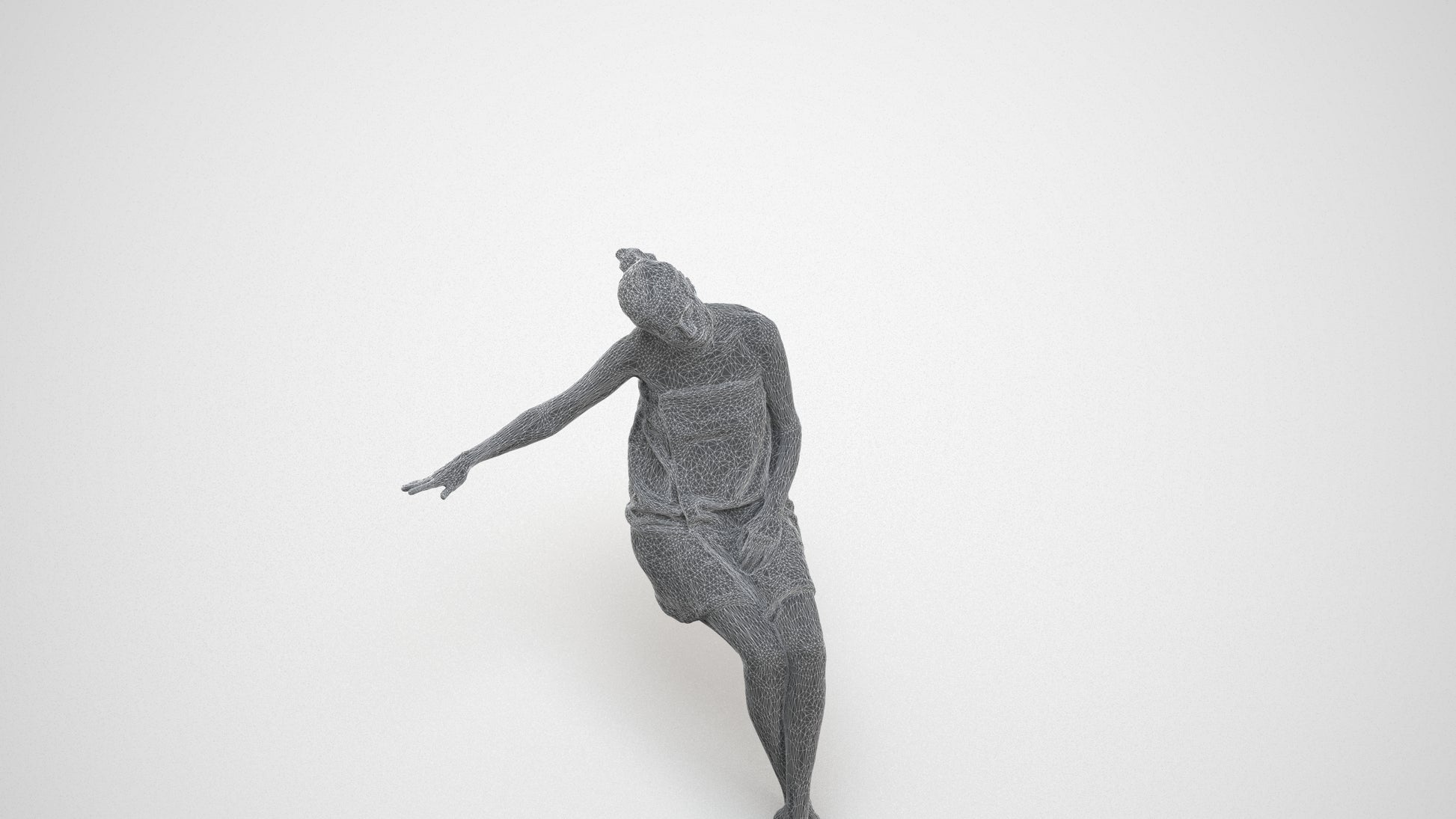 photogrammetry 3D woman casual bathroom, realistic human model archviz FBX, wireframe three-quarter view
