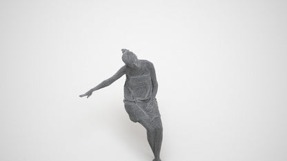photogrammetry 3D woman casual bathroom, realistic human model archviz FBX, wireframe three-quarter view