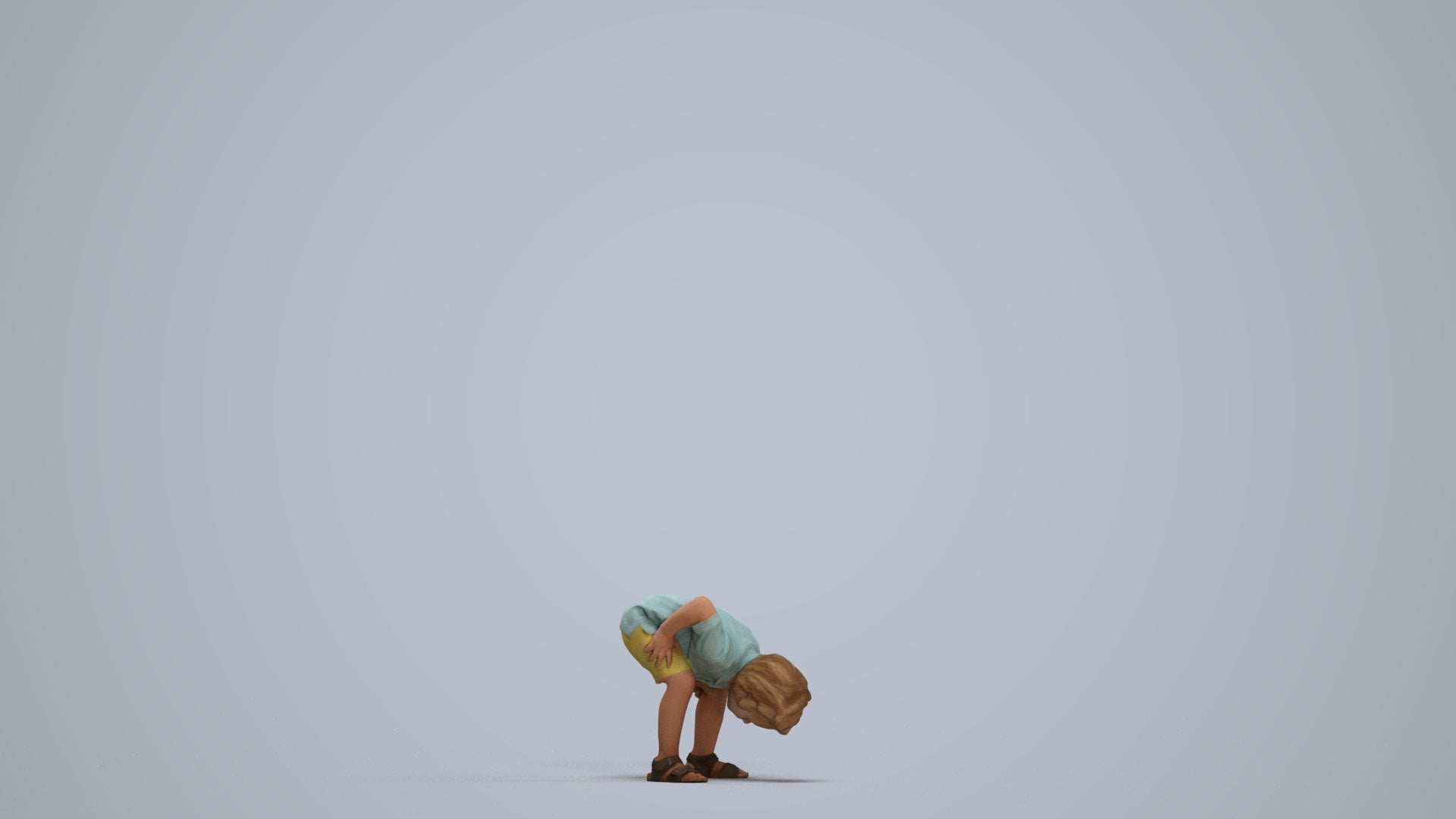 photogrammetry 3D boy casual kids, realistic human model archviz FBX, standing pose render