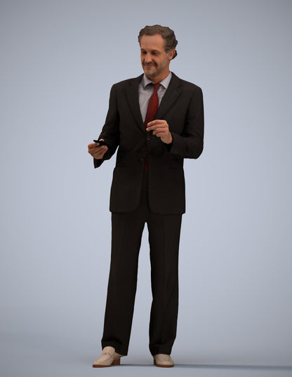 realistic 3D people man business, render-ready for V-Ray and Corona, FBX OBJ