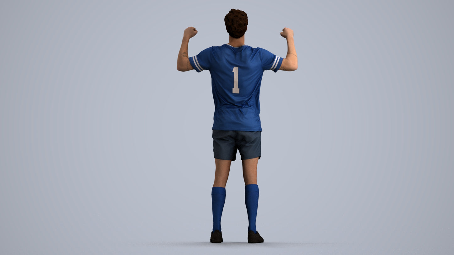 scanned 3D man sport, photogrammetry people for Enscape and V-Ray, front view render