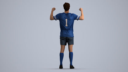 scanned 3D man sport, photogrammetry people for Enscape and V-Ray, front view render