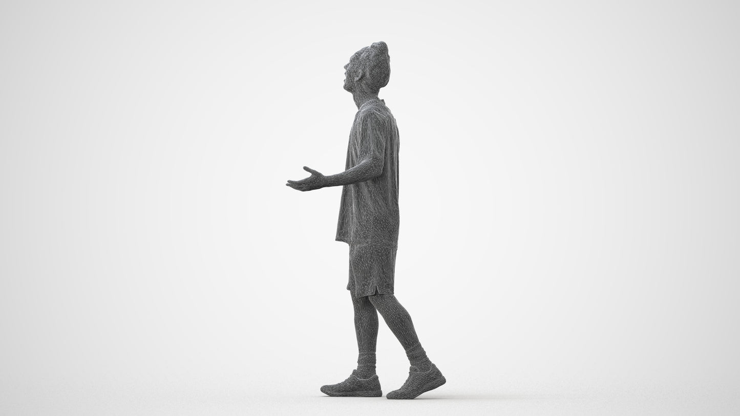 realistic 3D human man sport, archviz people FBX OBJ for Blender, square thumbnail