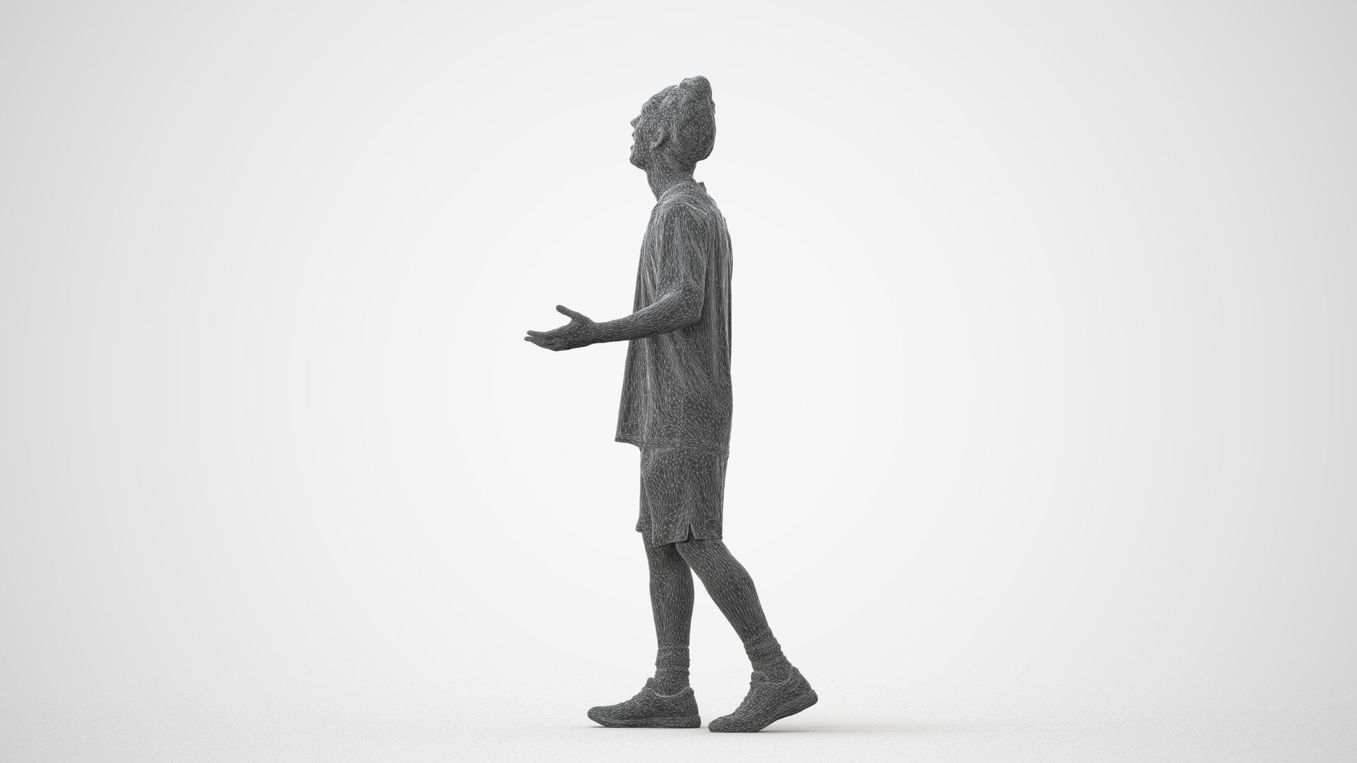 realistic 3D human man sport, archviz people FBX OBJ for Blender, square thumbnail
