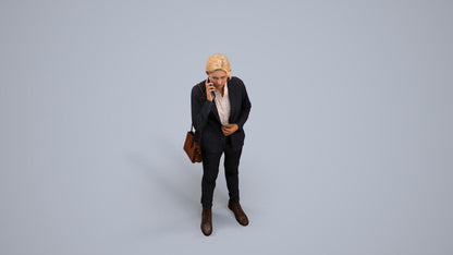 scanned 3D woman business, photogrammetry people for Enscape and V-Ray, back view render