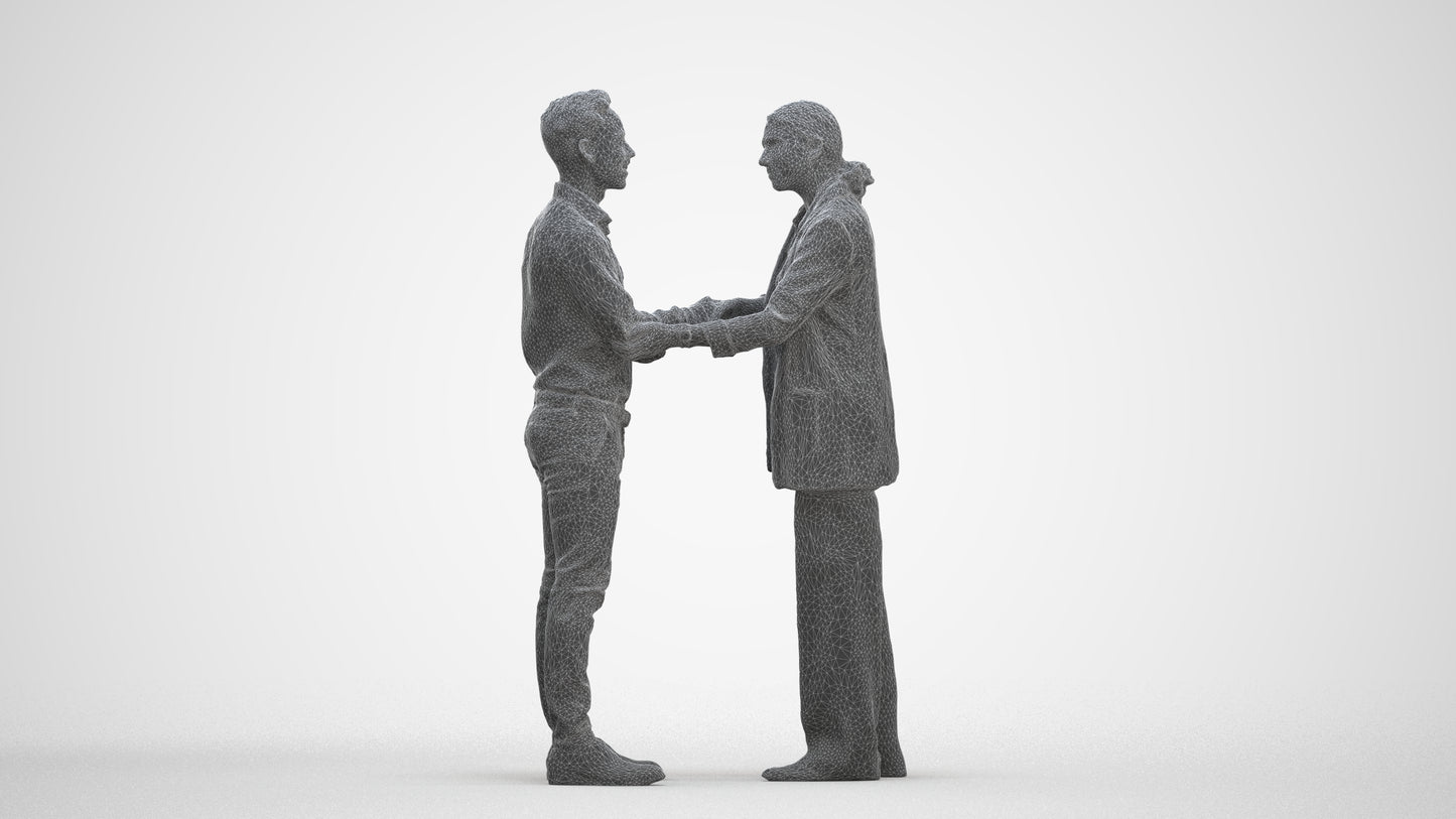 scanned 3D woman business, photogrammetry people for Enscape and V-Ray, three-quarter front view render