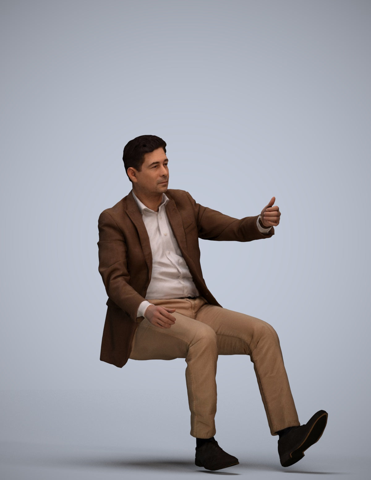 realistic 3D human man business driving, archviz people FBX OBJ for Blender