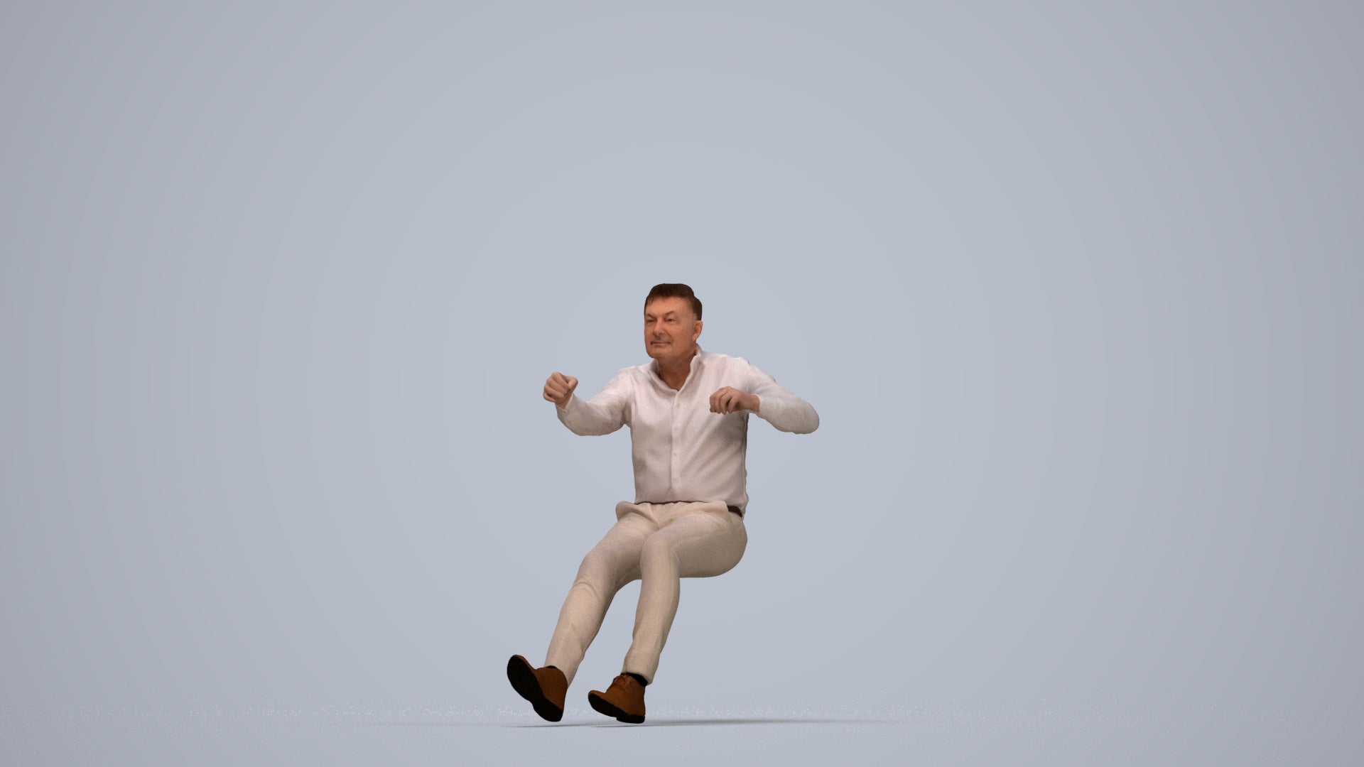 realistic 3D people man casual driving, render-ready for V-Ray and Corona, FBX OBJ, top-down view render
