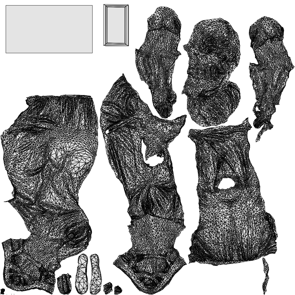 photogrammetry 3D senior woman casual sitting, realistic human model archviz FBX, wireframe top-down view