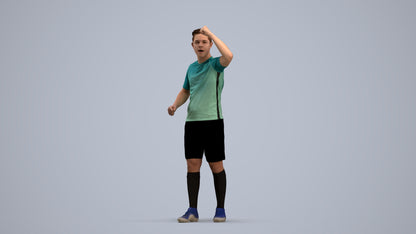 realistic 3D human boy sport, archviz people FBX OBJ for Blender, standing pose render