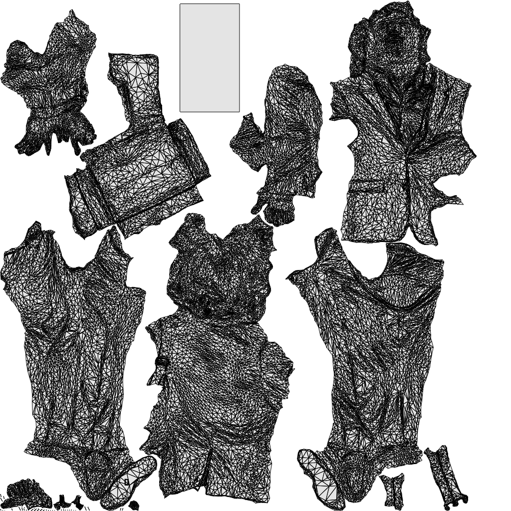 3D scanned man business, photorealistic archviz people for Enscape and SketchUp, wireframe top-down view