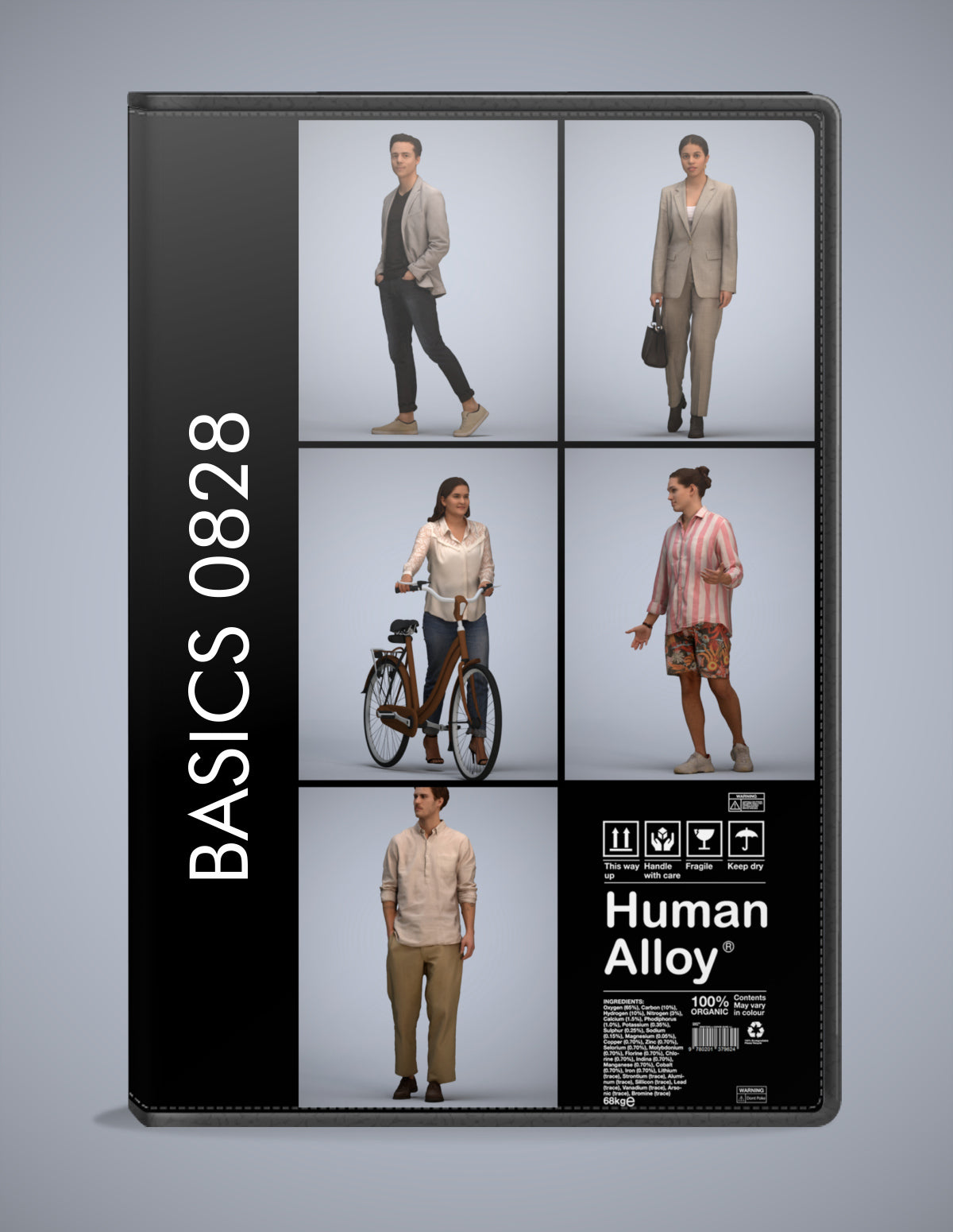 5 3D scanned people walking, photorealistic archviz pack for Enscape and SketchUp