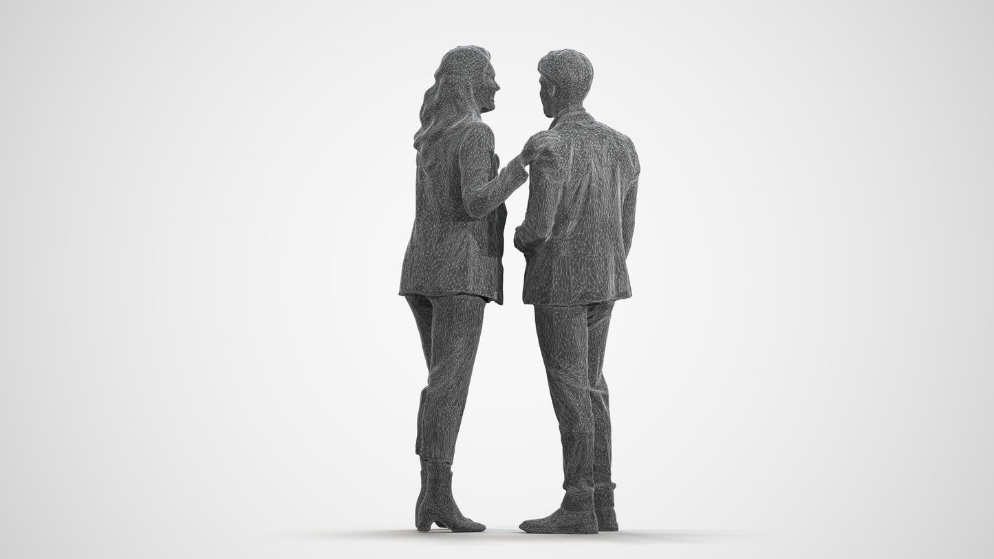 photogrammetry 3D woman business, realistic human model archviz FBX, wireframe front view
