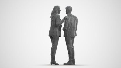photogrammetry 3D woman business, realistic human model archviz FBX, wireframe front view