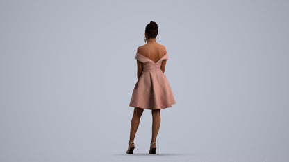 realistic 3D people woman formal formalaffairs, render-ready for V-Ray and Corona, FBX OBJ, front view render