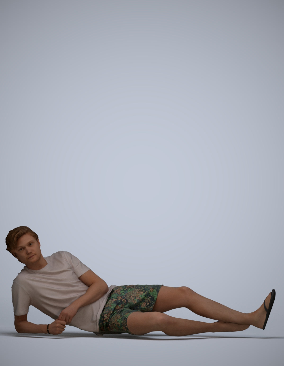 photogrammetry 3D man casual pool, realistic human model archviz FBX