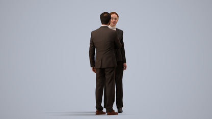 scanned 3D woman business, photogrammetry people for Enscape and V-Ray, side view render
