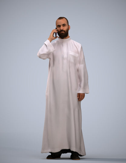 realistic 3D human man standing, archviz people FBX OBJ for Blender