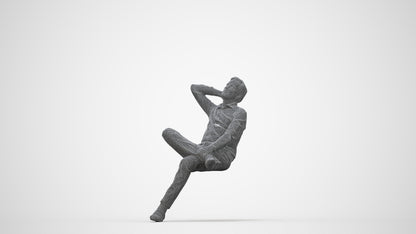 realistic 3D human man business, archviz people FBX OBJ for Blender, wireframe back view