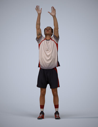scanned 3D man sport, photogrammetry people for Enscape and V-Ray
