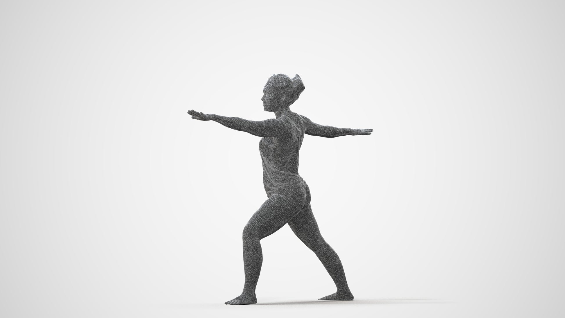realistic 3D woman sport, scanned archviz people for Blender and 3ds Max, square thumbnail
