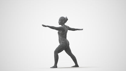 realistic 3D woman sport, scanned archviz people for Blender and 3ds Max, square thumbnail