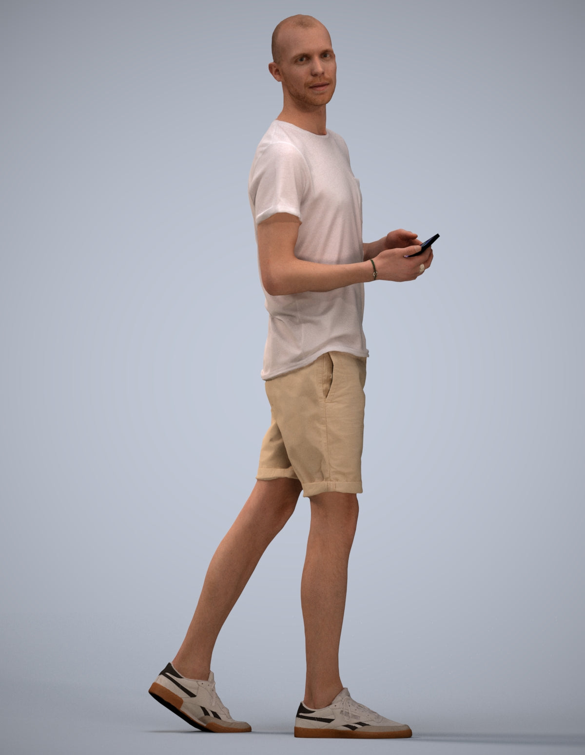 realistic 3D people man casual standing, render-ready for V-Ray and Corona, FBX OBJ