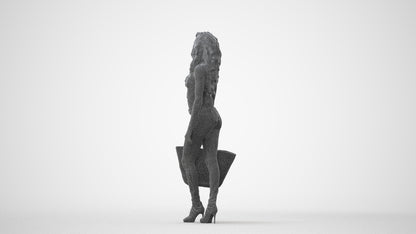 realistic 3D people woman casual walking, render-ready for V-Ray and Corona, FBX OBJ, square thumbnail