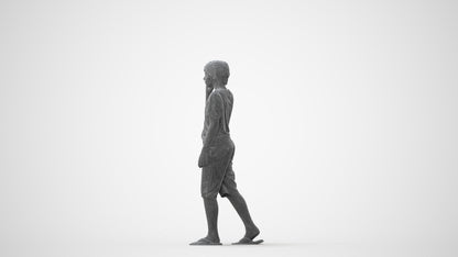 3D human model boy casual kids, photogrammetry scanned person for archviz, square thumbnail