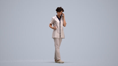 photogrammetry 3D woman medical, realistic human model archviz FBX, standing pose render