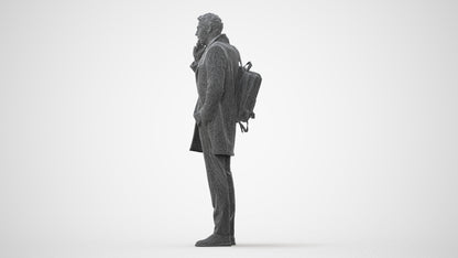 3D scanned man business, photorealistic archviz people for Enscape and SketchUp, square thumbnail