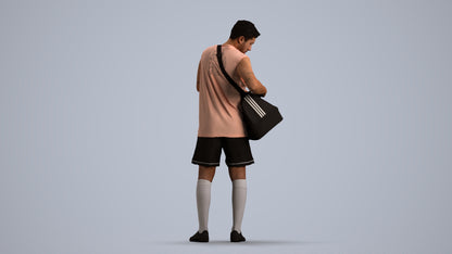 3D scanned man sport, photorealistic archviz people for Enscape and SketchUp, front view render