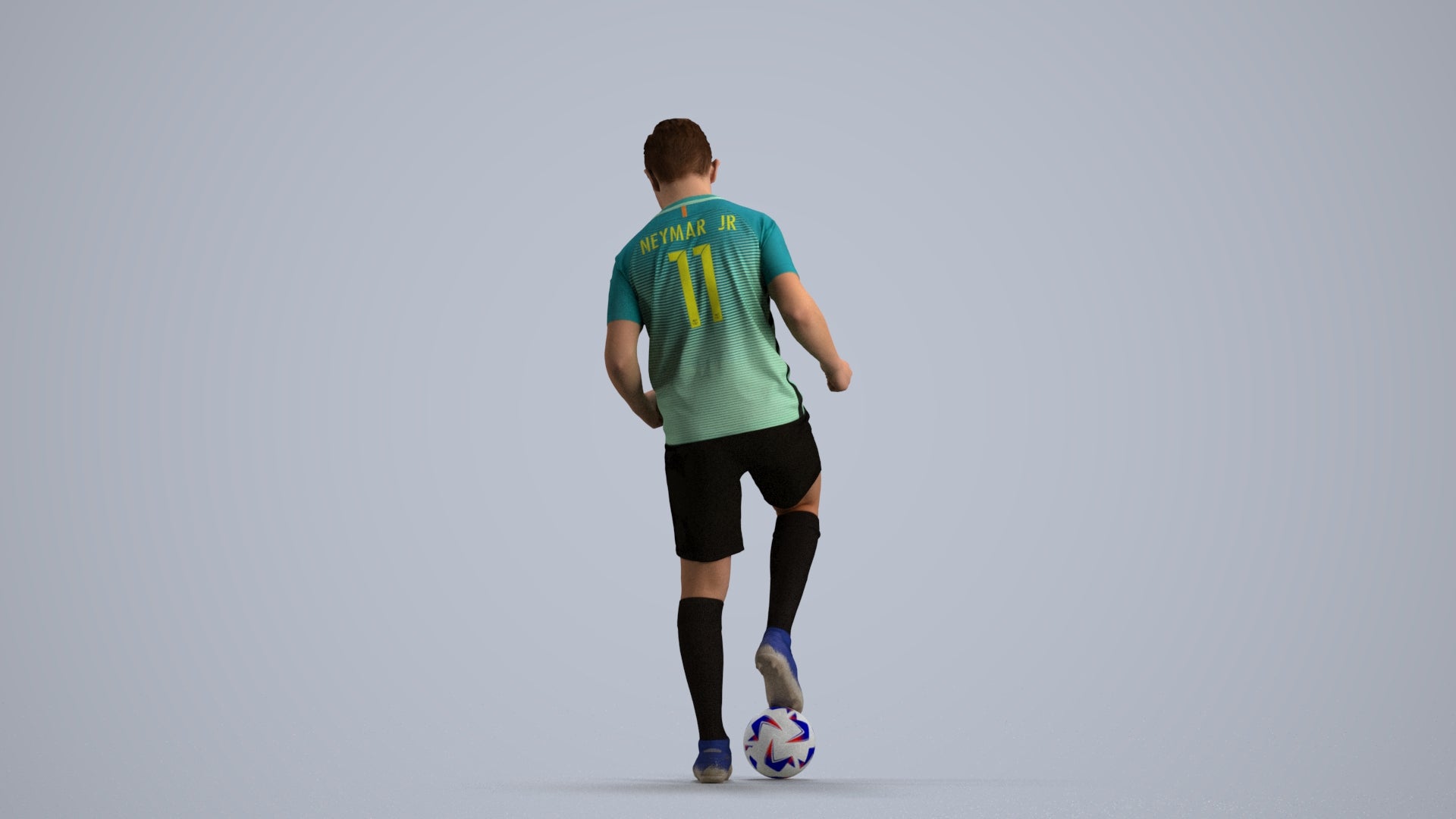 scanned 3D man sport, photogrammetry people for Enscape and V-Ray, front view render