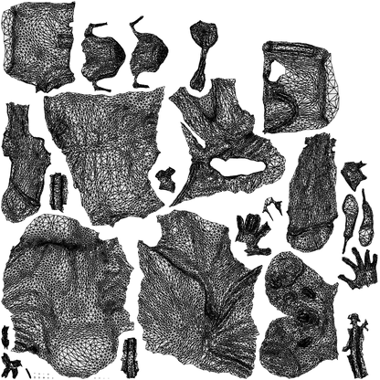 scanned 3D woman formal formalaffairs, photogrammetry people for Enscape and V-Ray, wireframe top-down view