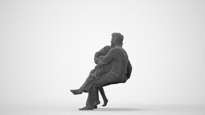 3D people model girl kids, scanned human for 3ds Max rendering, square thumbnail