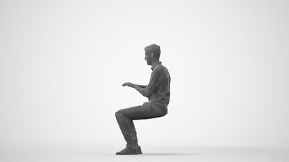 realistic 3D man casual business, scanned archviz people for Blender and 3ds Max, square thumbnail