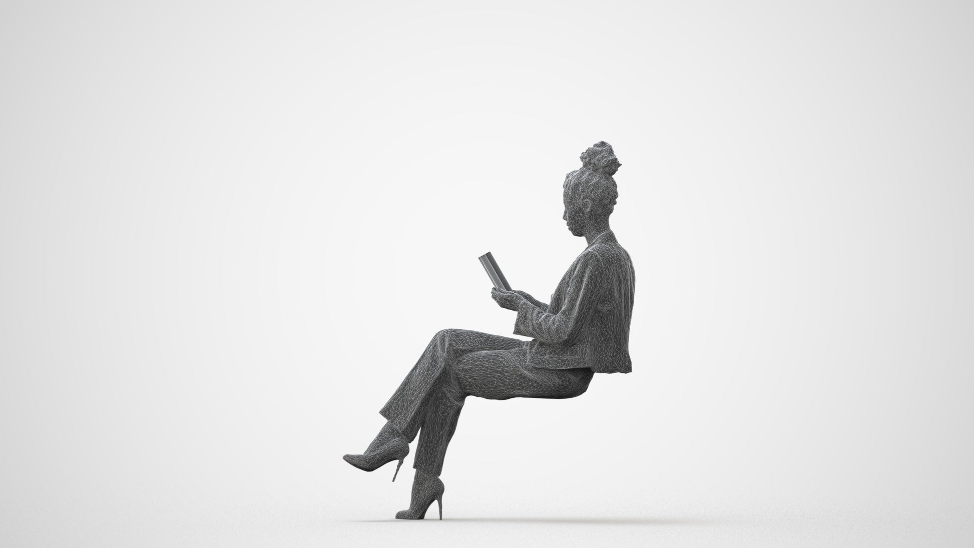 3D scanned woman business, photorealistic archviz people for Enscape and SketchUp, square thumbnail