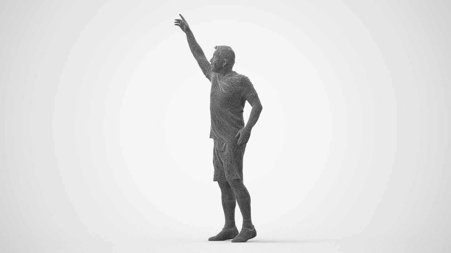realistic 3D man sport, scanned archviz people for Blender and 3ds Max, square thumbnail