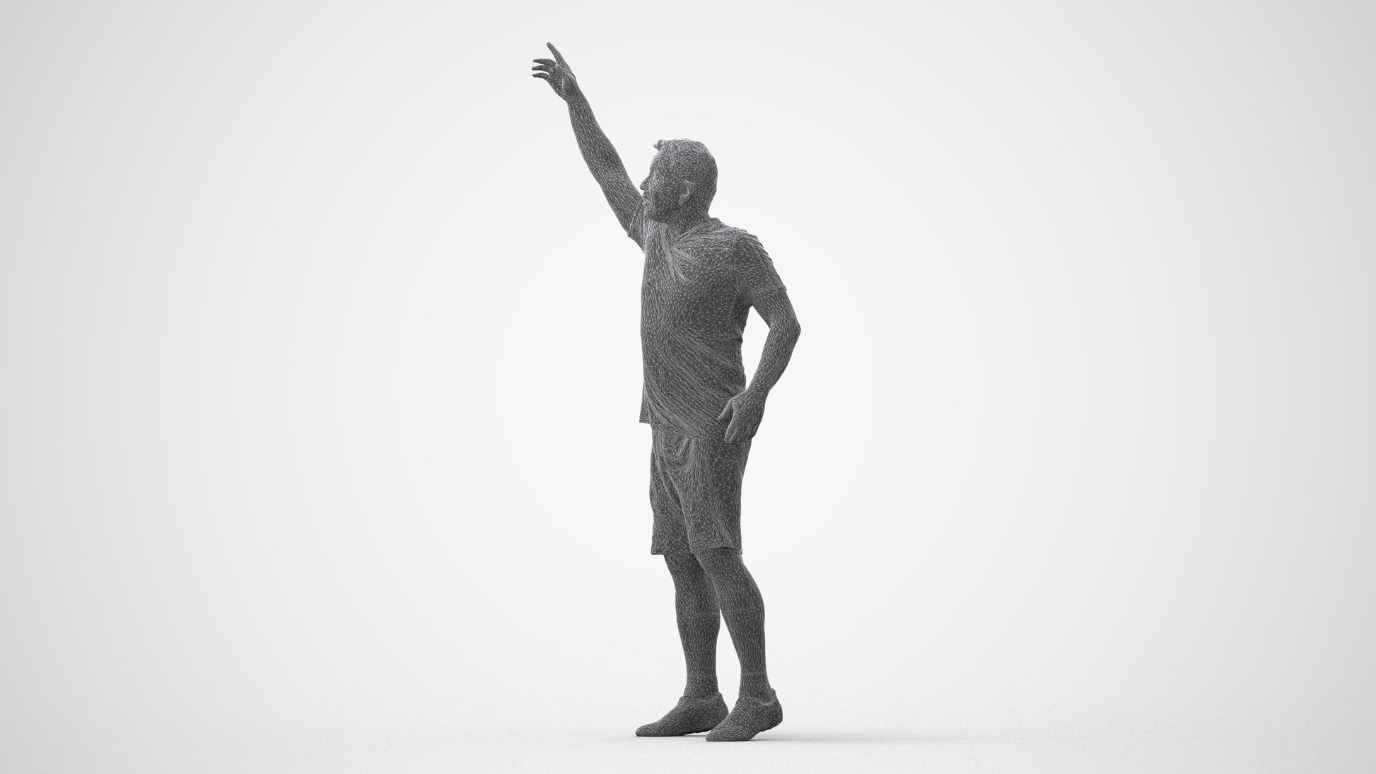 realistic 3D man sport, scanned archviz people for Blender and 3ds Max, square thumbnail