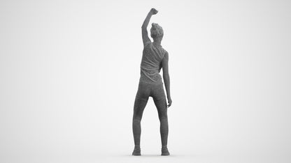 realistic 3D human girl sport, archviz people FBX OBJ for Blender, wireframe front view