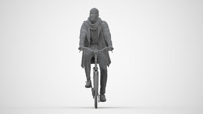 3D human model man casual sitting, photogrammetry scanned person for archviz, wireframe back view