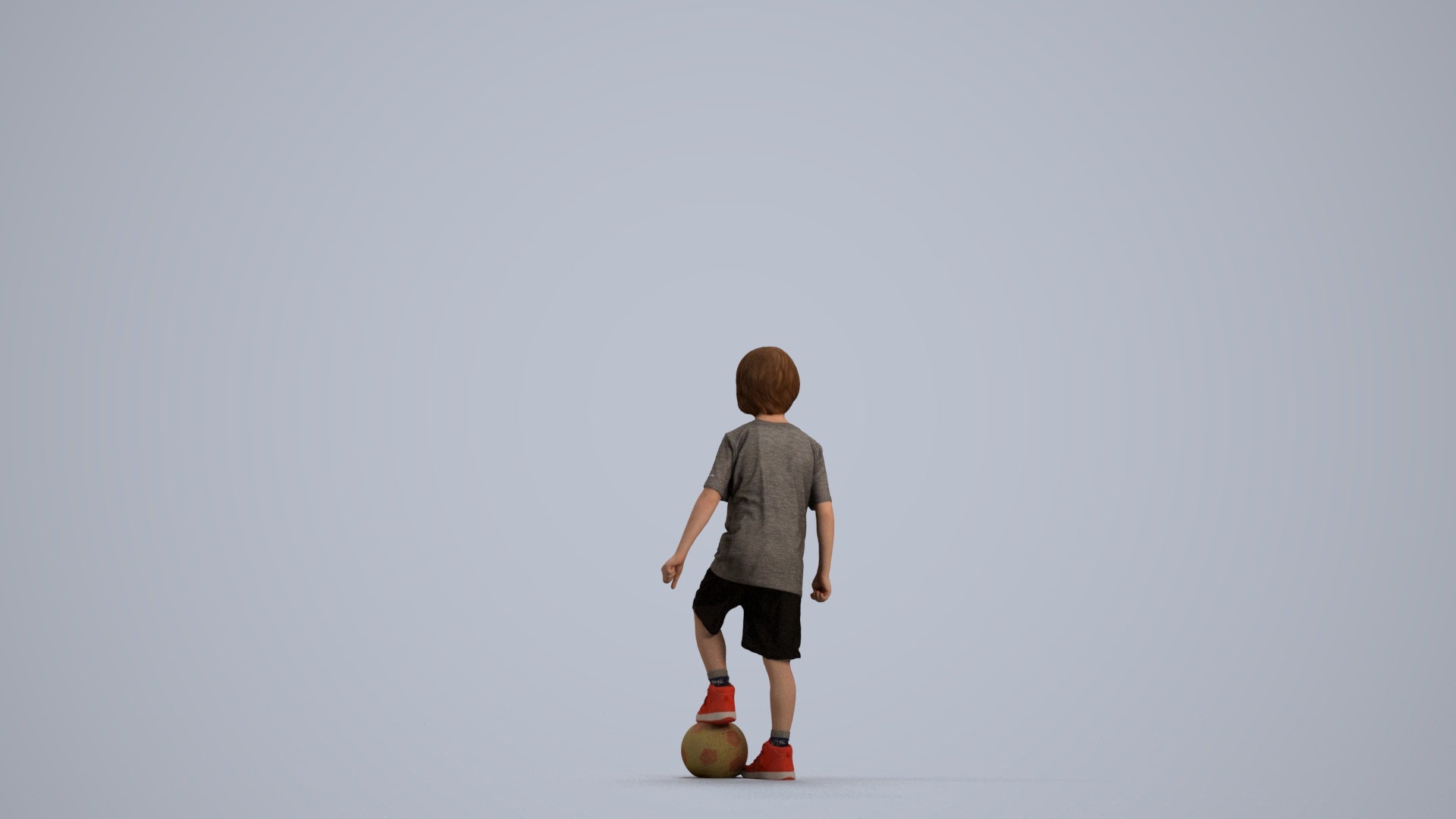 photogrammetry 3D boy casual kids, realistic human model archviz FBX, front view render